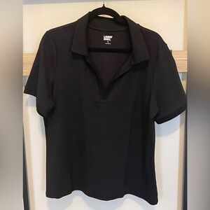 Lands' End Women's Classic Black Short Sleeve Polo